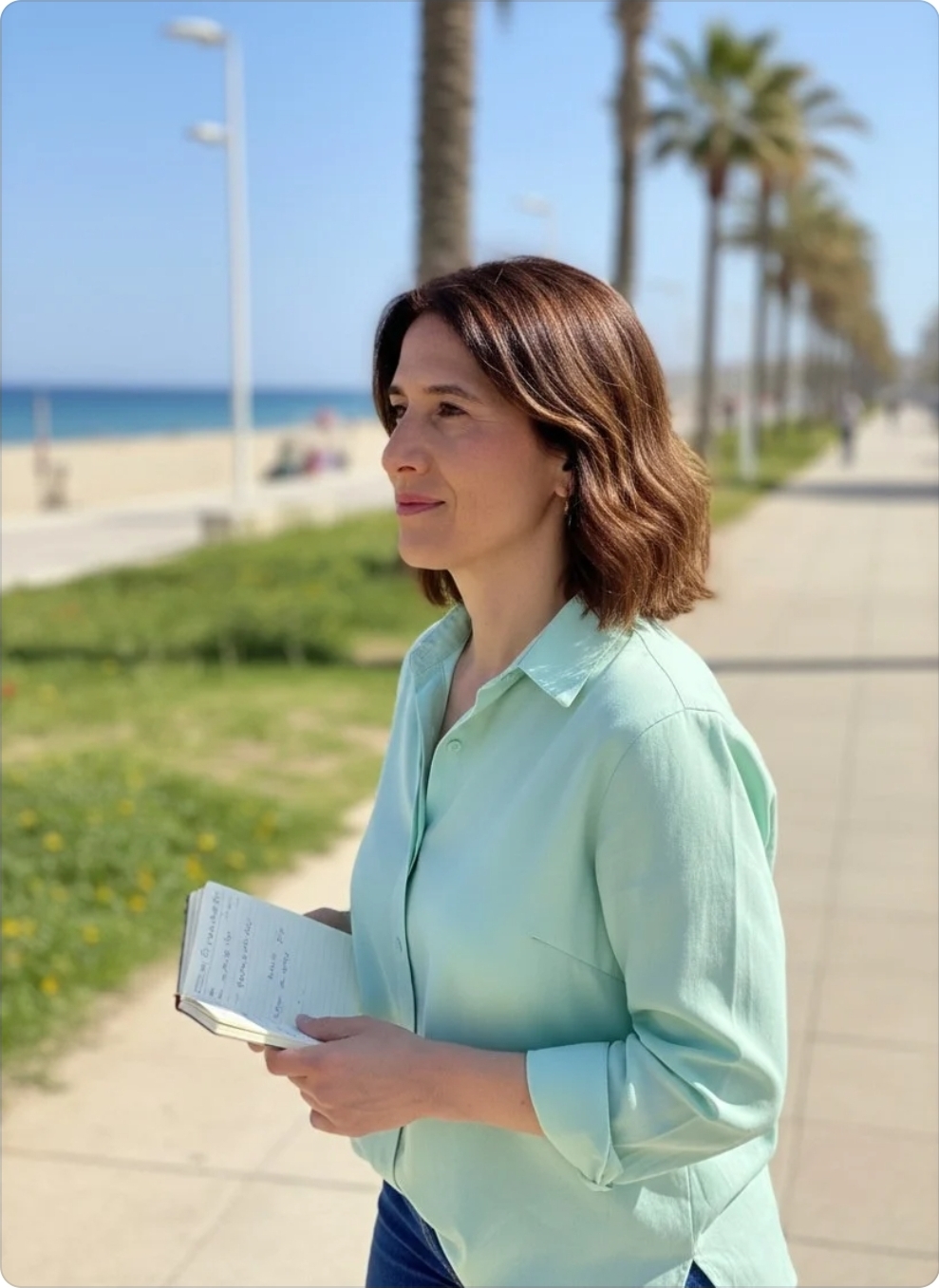 Beatriz Mayoral en la playa